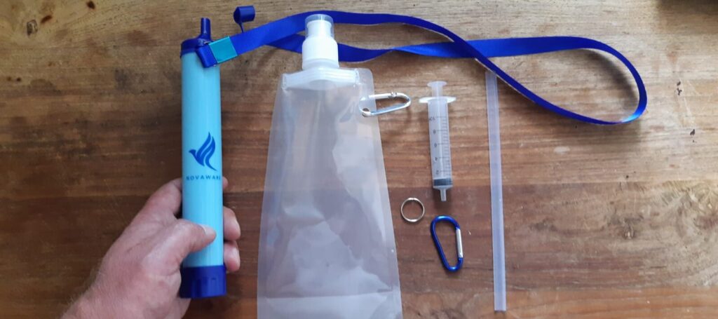 Waterfilter met benodigdheden